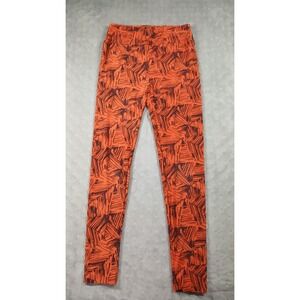 LuLaRoe Leggings Womens One Size Orange Purple Abstract Geometric Print Stretch